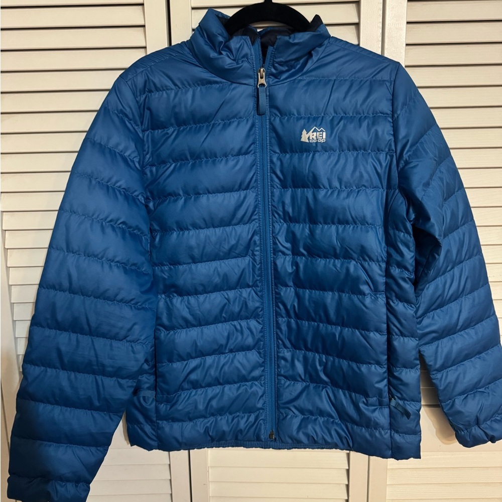 REI Kids Blue Insulated Puffer Jacket Large 14-16